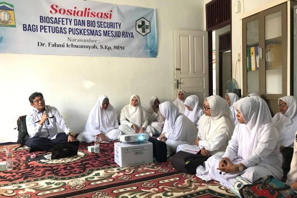 Sosialisasi biosafety dan bio security bagi petugas puskesmas